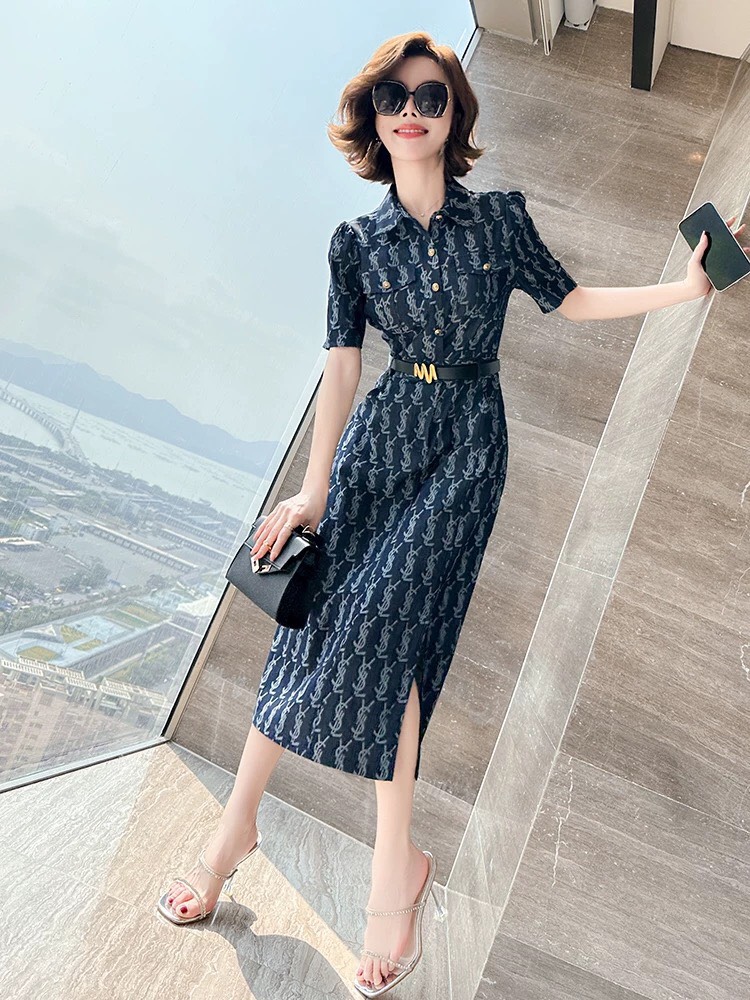 ĐẦM LỤA GIẢ SET KÈM NỊT D29